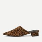 Shein Leopard Pattern Pointed Toe Heeled Mules
