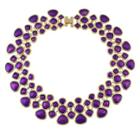 Shein Purple Enamel Maxi Collar Choker Necklaces