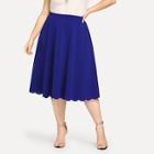Shein Plus Pleated Solid Skirt