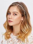 Shein Rhinestone & Faux Pearl Design Headband