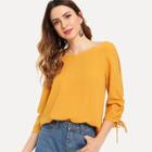 Shein Scallop Neck Tunic Top