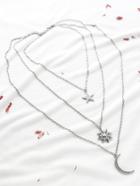 Shein Silver Star Sun Moon Pendant Layered Necklace