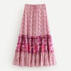 Shein Calico Print Frill Trim Skirt