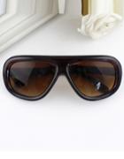 Shein New 2015 Summer Fashion Brown Black White Wrap Acetate Frame Sunglasses