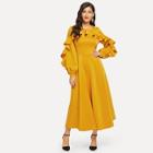 Shein Flounce Trim Fit & Flare Dress