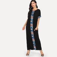 Shein Contrast Color Longline Dress