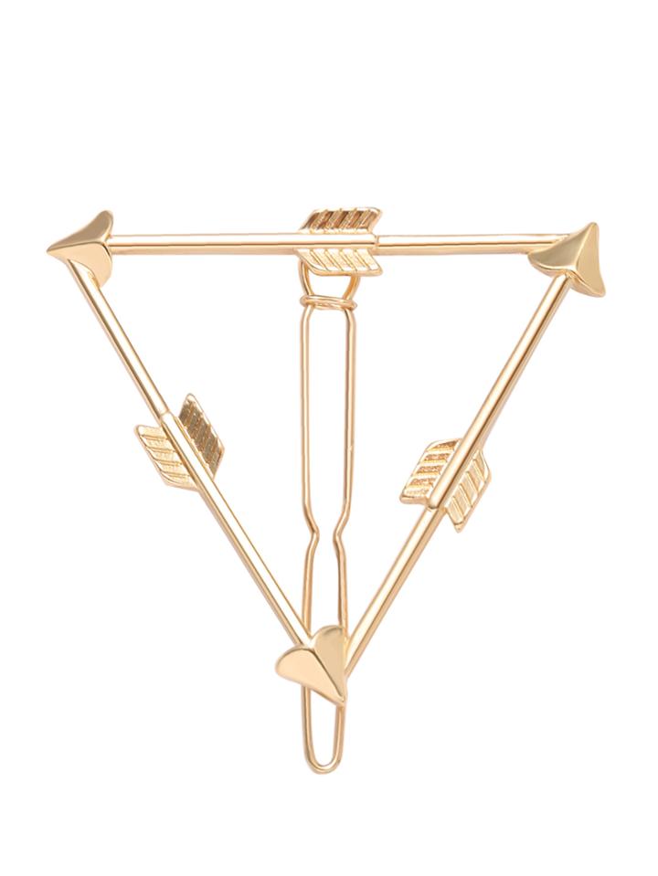 Shein Gold Triangle Arrow Hollow Out Hair Clip