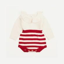 Shein Toddler Girls Striped Knit Jumpsuit