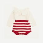 Shein Toddler Girls Striped Knit Jumpsuit