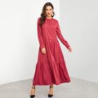Shein Flounce Hem Solid Dress