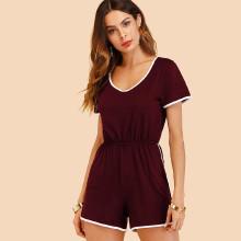 Shein Scoop Neck Ringer Jumpsuit