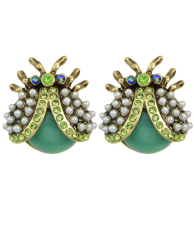 Shein Cute Enamel Worm Shape Stud Earring