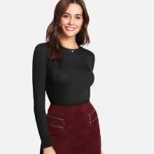 Shein Solid Fitted Jumper