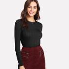 Shein Solid Fitted Jumper