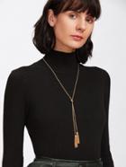 Shein Chain Tassel Wrap Necklace