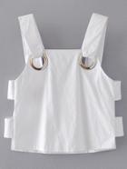 Shein Strap Cut Out Side Top With Ring Detail