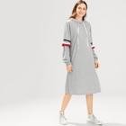 Shein Contrast Ruffle Hooded Dress