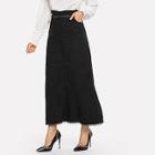 Shein Single Breasted Frill Skirt