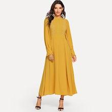 Shein Lace Applique Frilled Cuff Dress