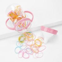 Shein Girls Rainbow Hair Ties With Feeding Bottle