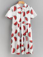 Shein Allover Watermelon Print Smock Dress