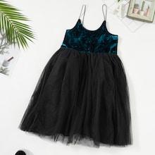 Shein Toddler Girls Mesh Overlay Cami Dress