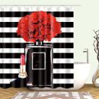Shein Lipstick Shower Curtain With 12pcs Hook