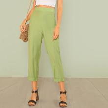 Shein Rolled Up Hem Solid Pants