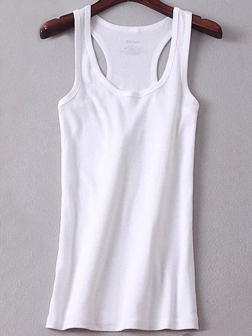 Shein Y-back White Tank Top