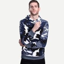 Shein Men Camo Hooded Sweatshirt
