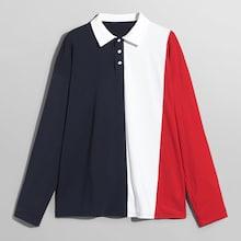 Shein Men Color Block Button Polo Shirt