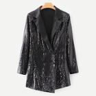 Shein Notched Neck Sequin Blazer Romper