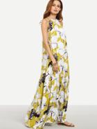Shein Multicolor Floral Sleeveless Maxi Dress