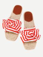 Shein Bow Tie Striped Flat Sliders