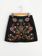 Shein Symmetric Embroidered Skirt