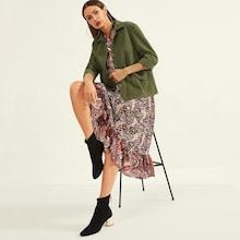 Shein Frill Trim Button Up Jacket