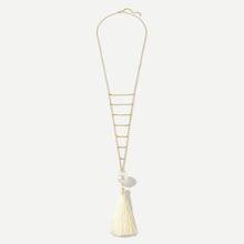 Shein Tassel & Faux Pearl Pendant Necklace