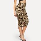 Shein High Waist Leopard Bodycon Skirt