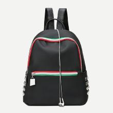 Shein Striped Detail Studded Backpack