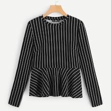 Shein Mixed Print Belted Top