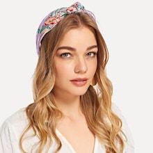 Shein Embroidered Flower Satin Headband