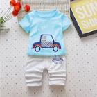 Shein Toddler Boys Car & Letter Print Tee With Pants