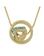 Shein Goldblue Simple Style Rhinestone Heart Round Shape Pendant Necklace