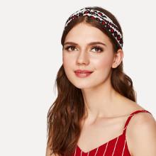 Shein Geo Print Twist Turban Headband