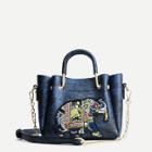 Shein Embroidered Elephant Tote Bag