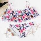 Shein Calico Print Flounce Bikini Set