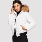 Shein Puffer Coat With Faux Fur Trim Hood