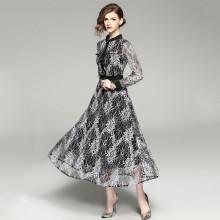 Shein Floral Print Chiffon Flare Dress