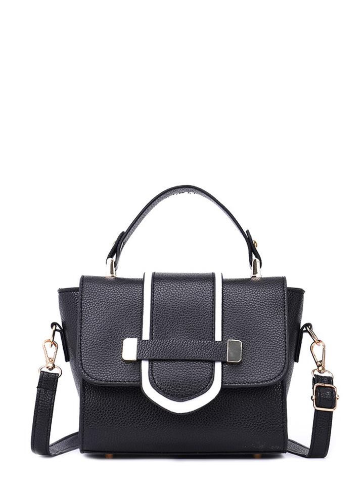 Shein Buckle Detail Flap Grab Bag