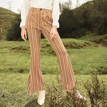 Shein Flare Leg Striped Pants
